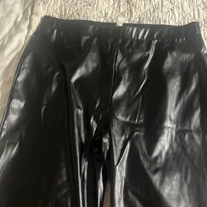 Halston faux leather pants